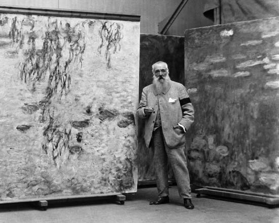 Monet in his studio in Giverny